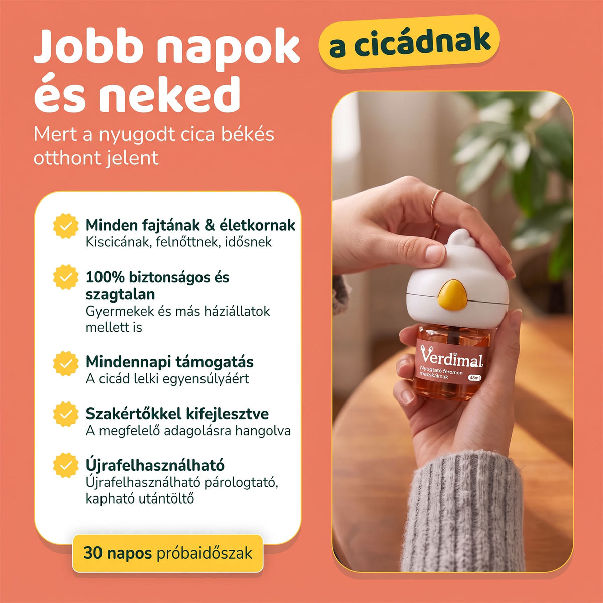 Verdimal - Cica Stresszoldó Párologtató