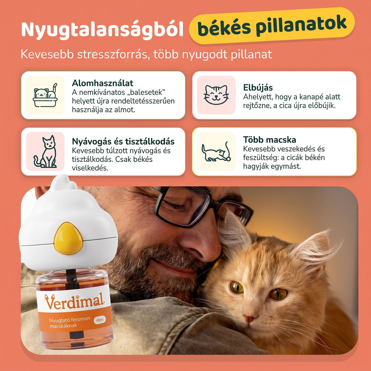Verdimal - Cica Stresszoldó Párologtató