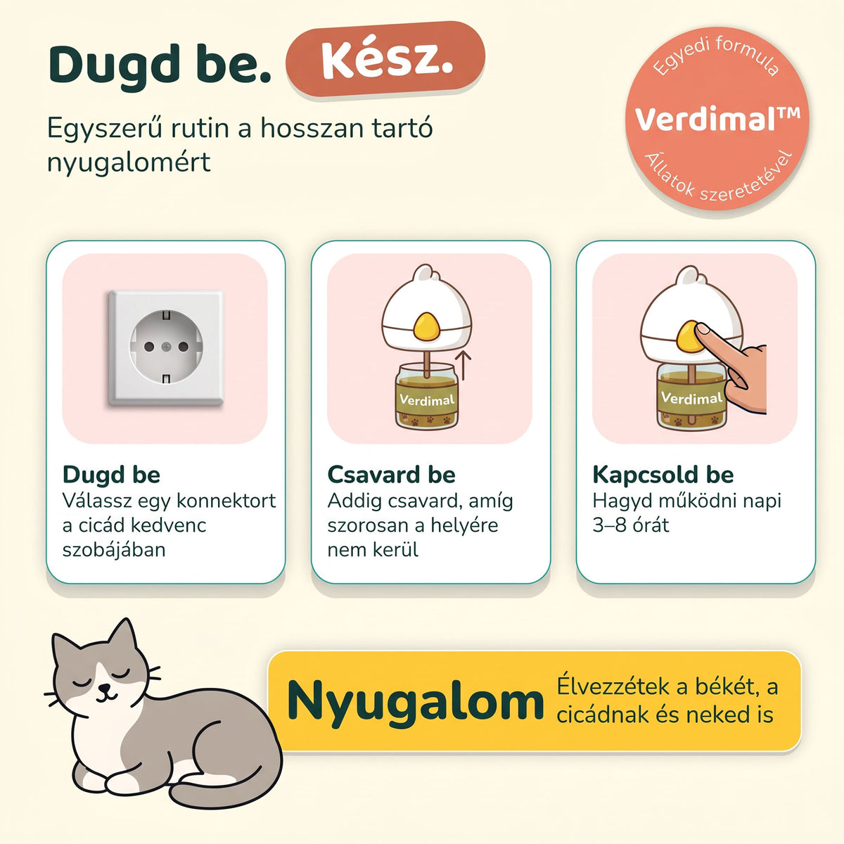 Verdimal - Cica Stresszoldó Párologtató